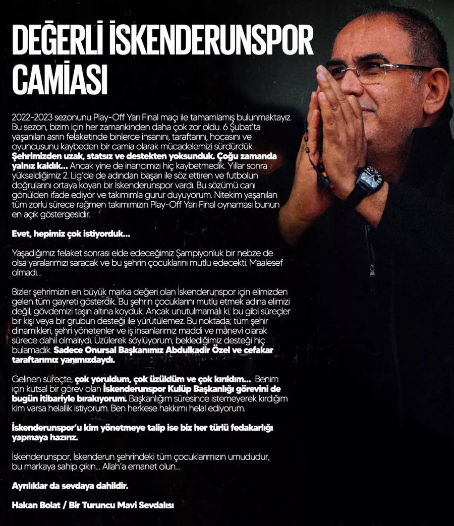 BAŞKAN BOLAT’IN İSTİFASI YANKI BULDU