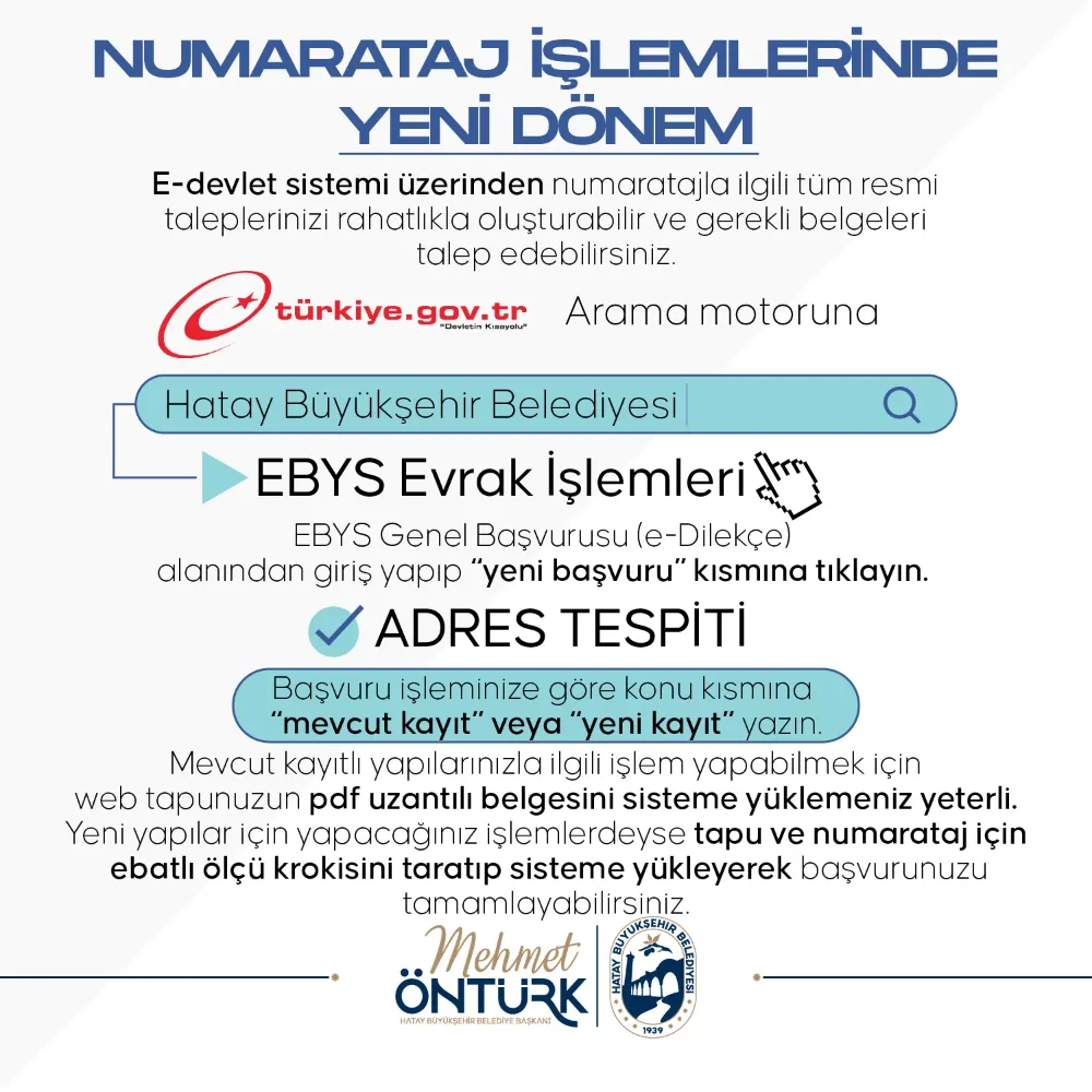 NUMARATAJ İŞLEMLERİNDE YENİ DÖNEM