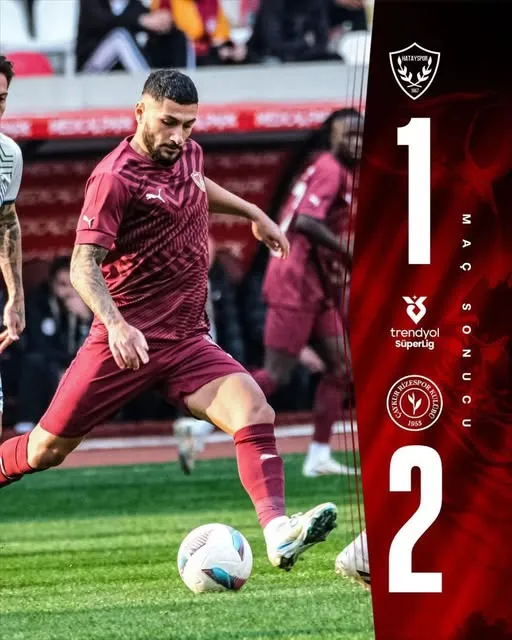 ATAKAŞ HATAYSPOR 2-1 MAĞLUP OLDU