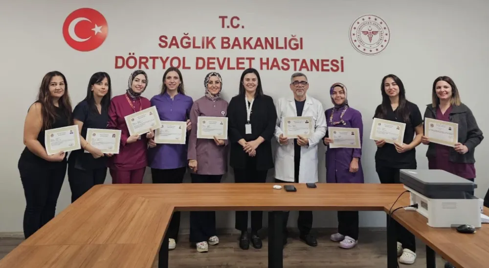 DÖRTYOL DEVLET HASTANESİ PALYATİF SERVİS PERSONELİNE TEŞEKKÜR BELGESİ 