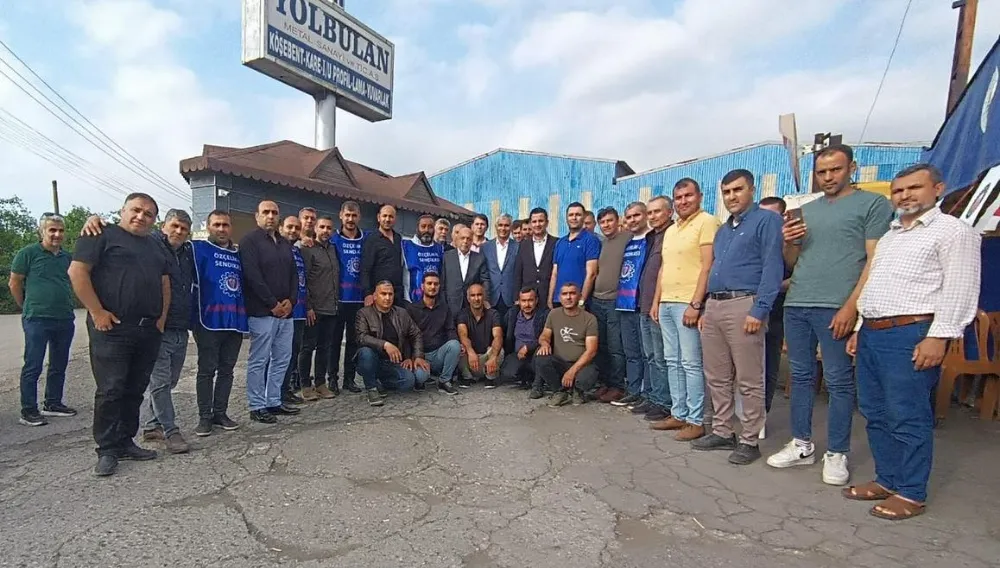 HAK-İŞ GENEL BAŞKANI MAHMUT ASLAN’DAN YOLBULAN GREV ÇADIRINA ANLAMLI ZİYARET 