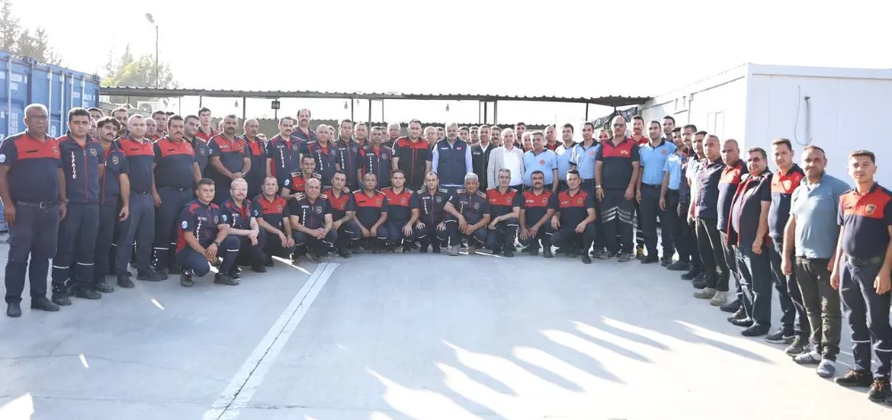 BAŞKAN ÖNTÜRK, YANGIN KAHRAMANLARINI ZİYARET ETTİ