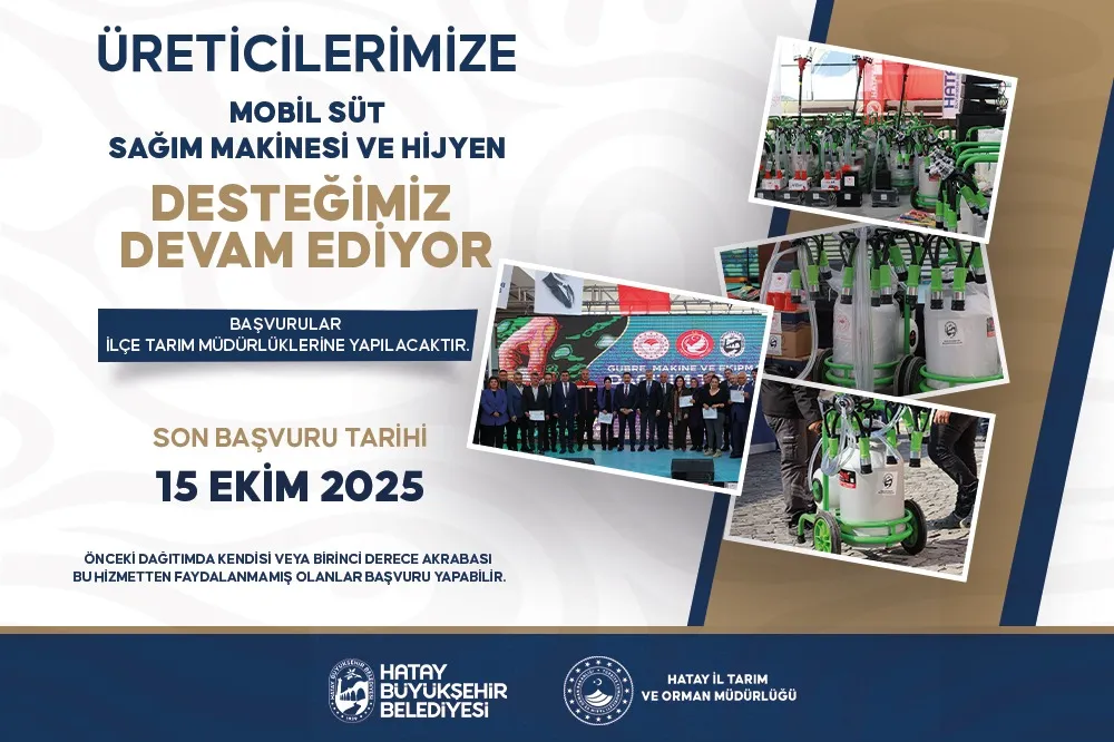 HBB’DEN ÜRETİCİYE MOBİL SÜT SAĞIM MAKİNESİ VE HİJYEN SETİ DESTEĞİ