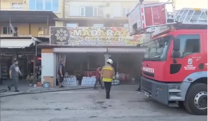 DÖRTYOL ÖZERLİ’DE İŞYERİ YANGINI 